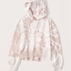 Women's Tie-Dye Puff-sleeve Hoodie Sweatshirt With Matching Paperbag Shorts